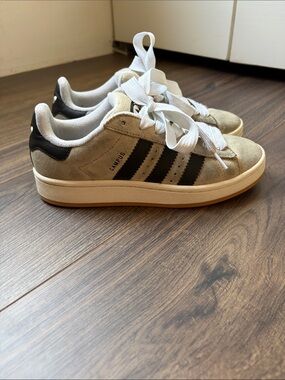 Adidas Suede Low-Top Sneakers in Gray and Black